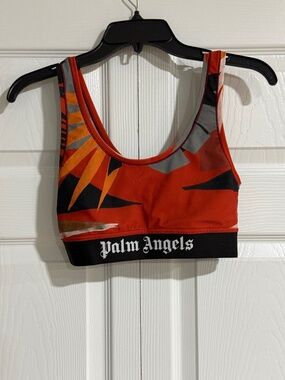 Palm Angels Safari crop bra top